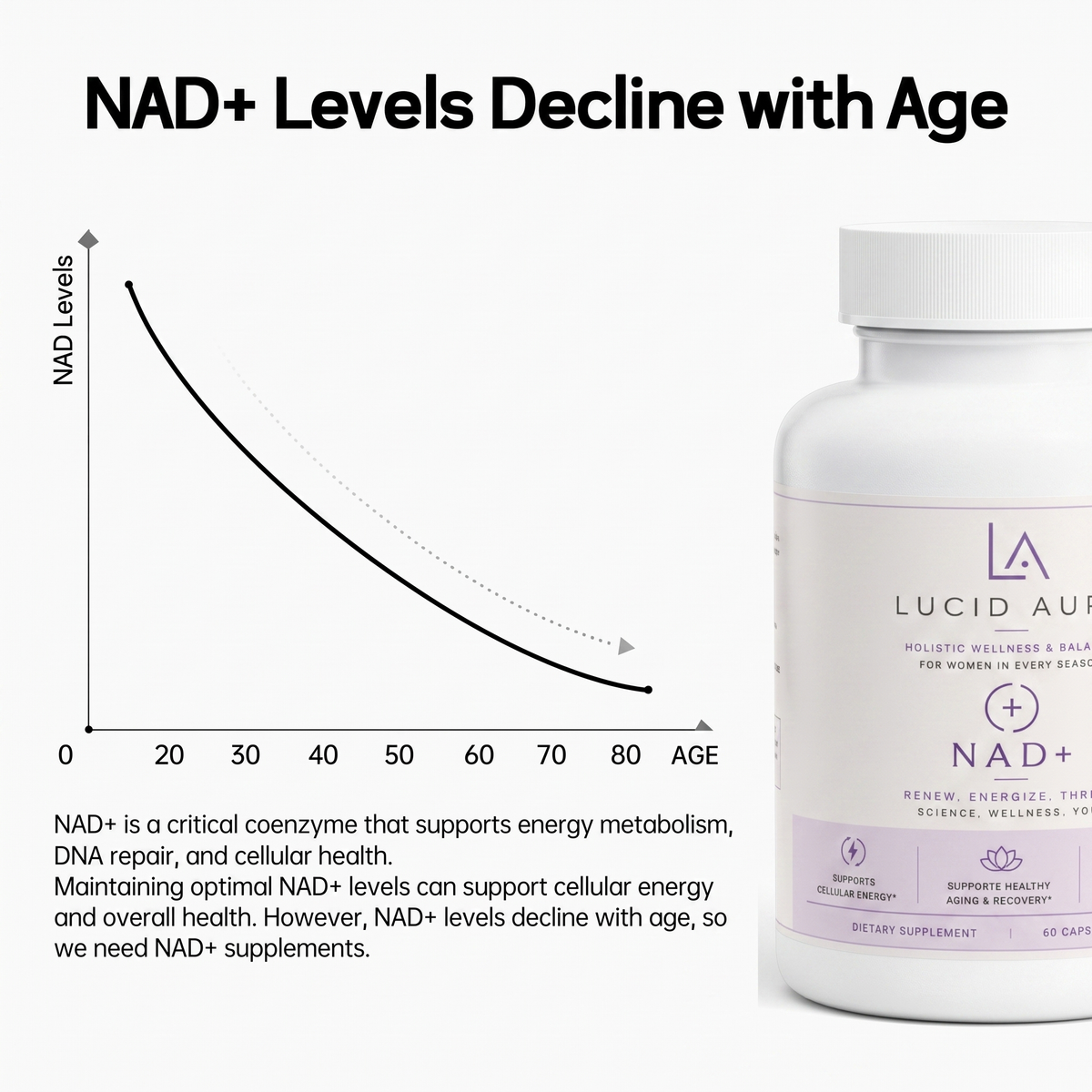 NAD+ Nicotinamide Health Capsules
