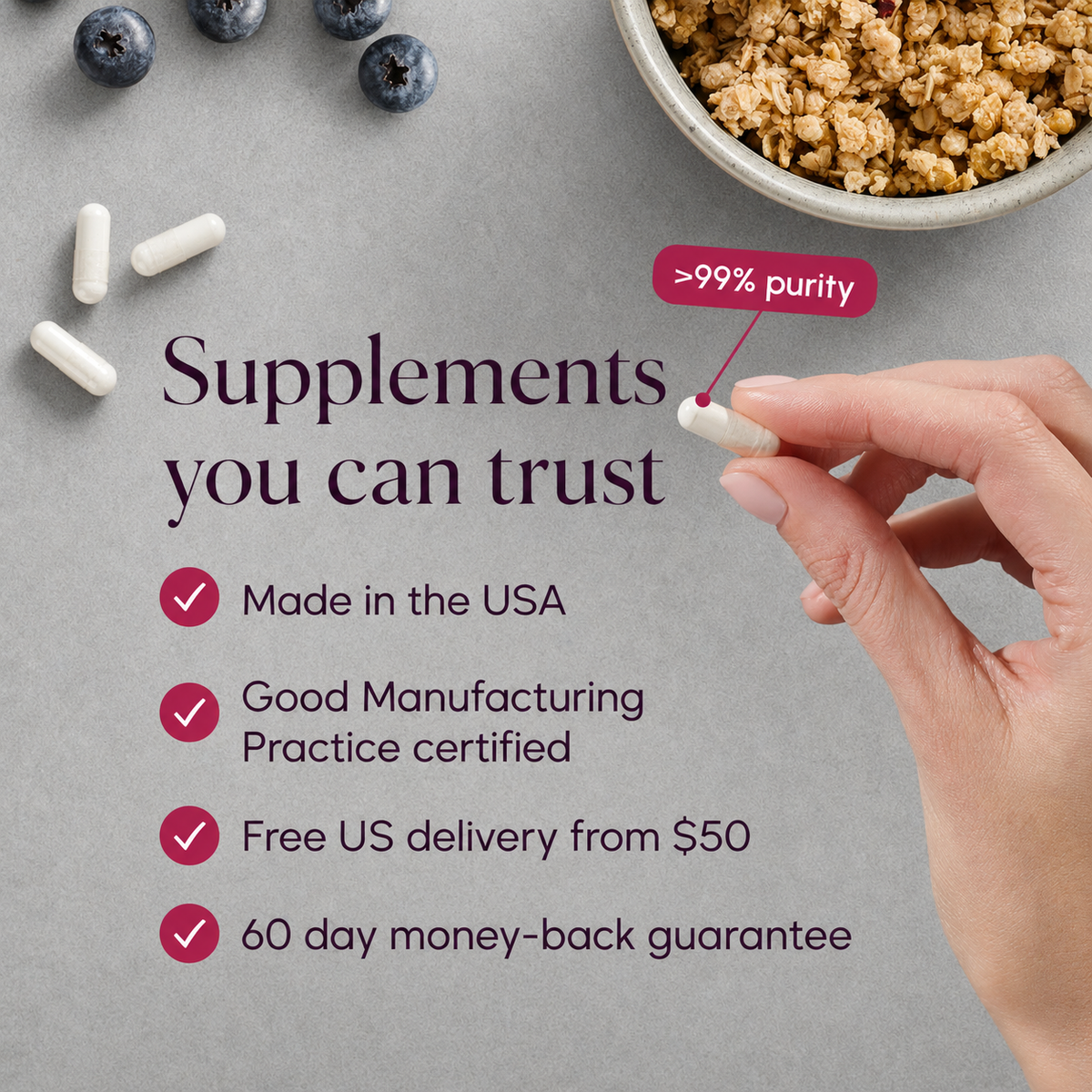 NAD+ Nicotinamide Health Capsules