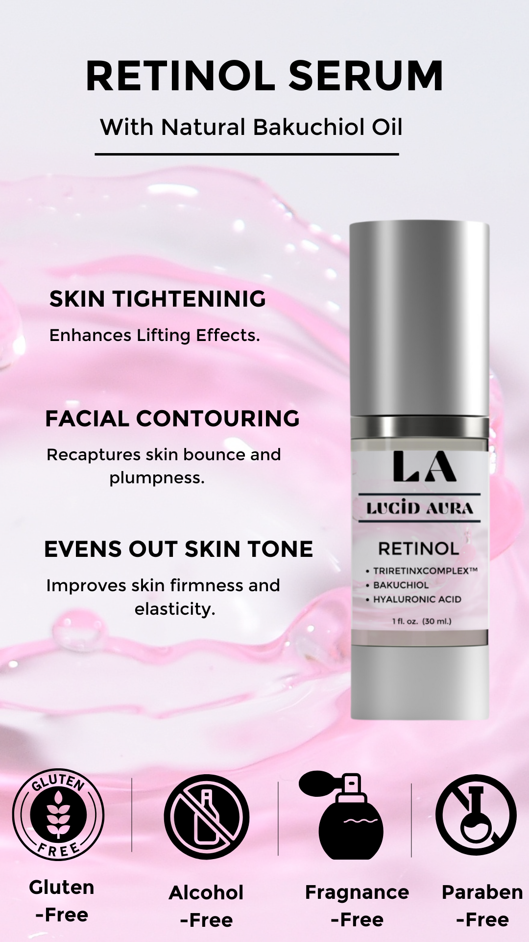 Lucid Aura - Niacinamide & Retinol Serum Combo Kit.